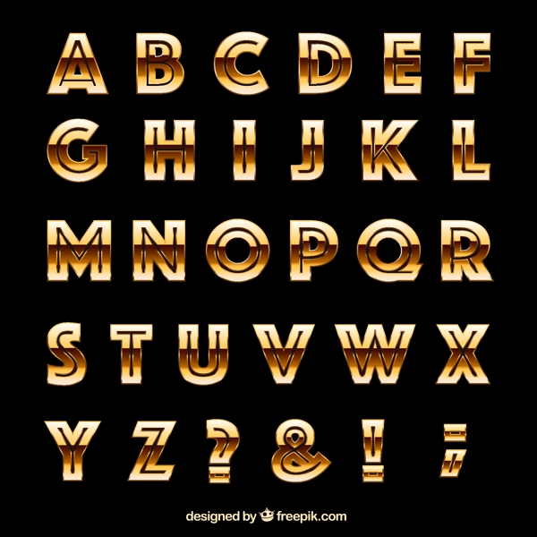 金色水晶字母