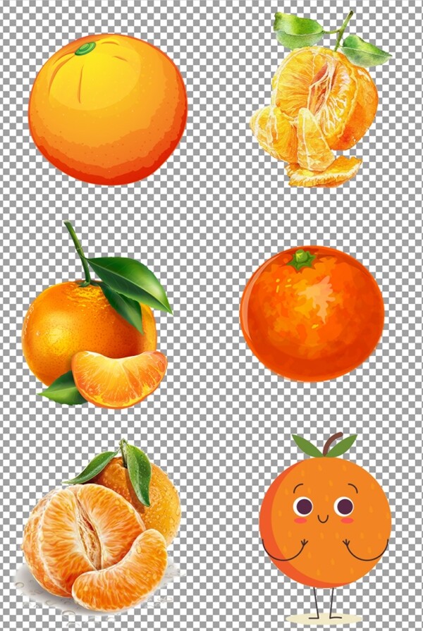手绘水果橘子图片