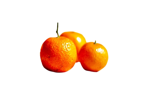 三个黄色新鲜的橘子png素材