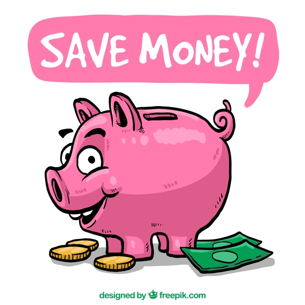卡通猪存钱罐图片