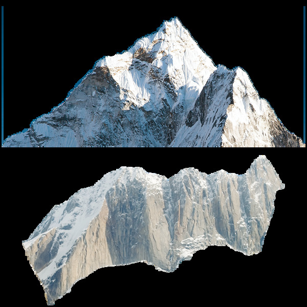 雪山山峦免抠png透明图层素材
