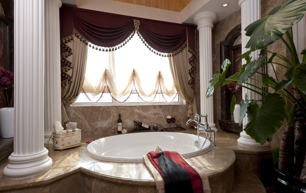 现代美式别墅浴室效果图