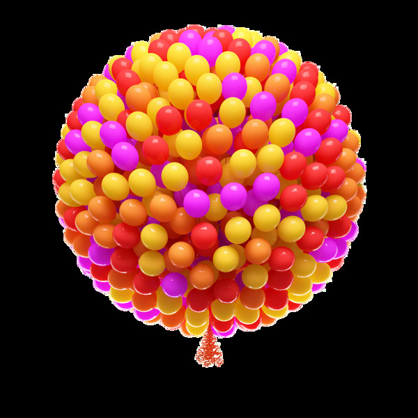 彩色气球png元素