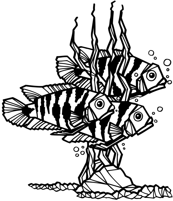 鱼水中动物矢量素材eps格式0067