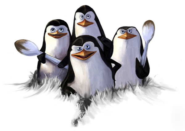 四只企鹅图片