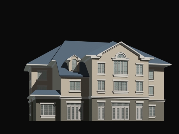 华丽复式别墅3D模型