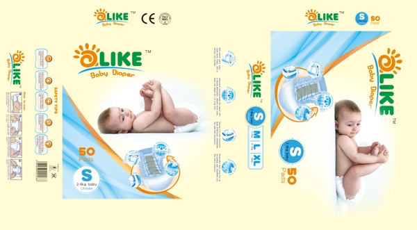 婴儿纸尿裤包装设计图图片模板下载