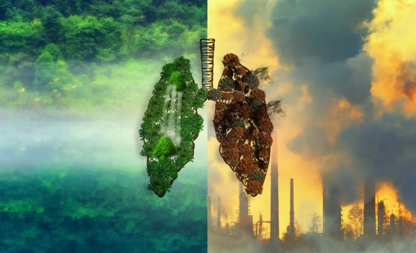 环境污染清肺空气公益换气机素材