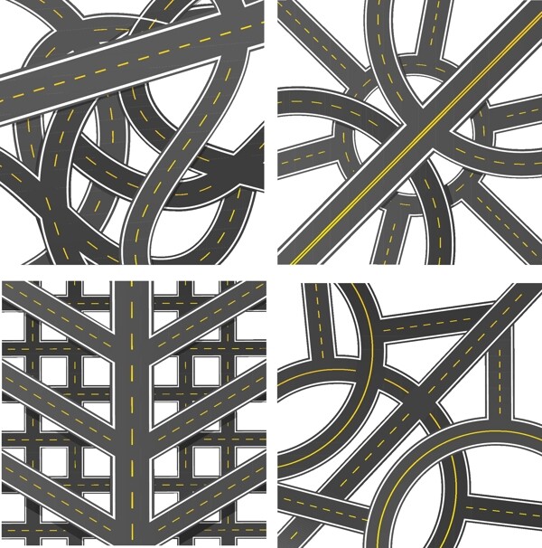 公路道路矢量素材图片