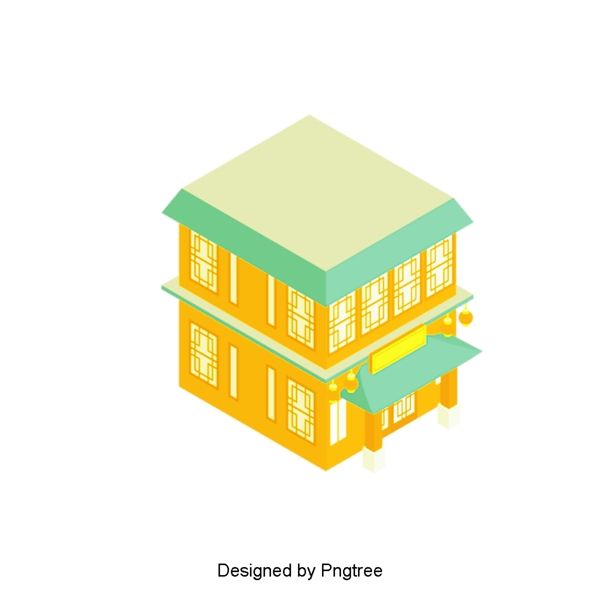 卡通建筑装饰图案