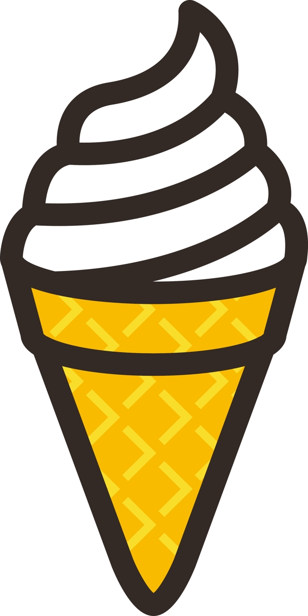 卡通奶油冰淇淋图标