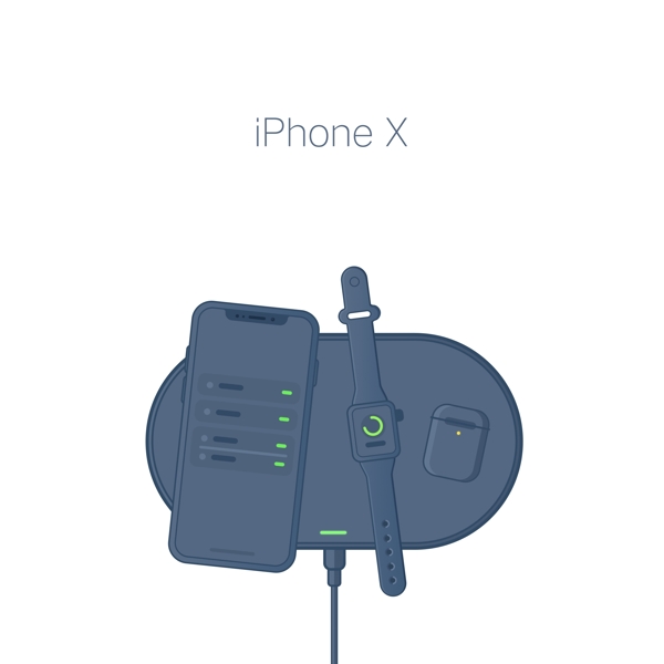 iPhonex扁平风格素材