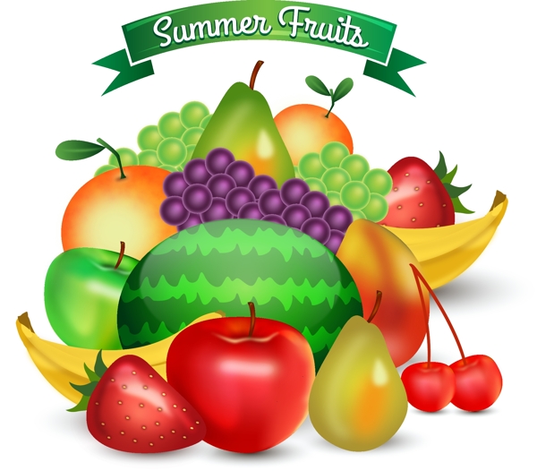夏天各种各样的水果