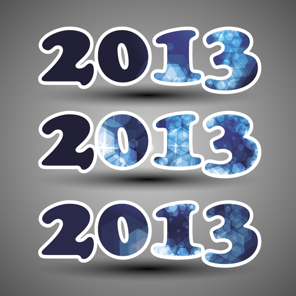 2013新年横幅矢量模板