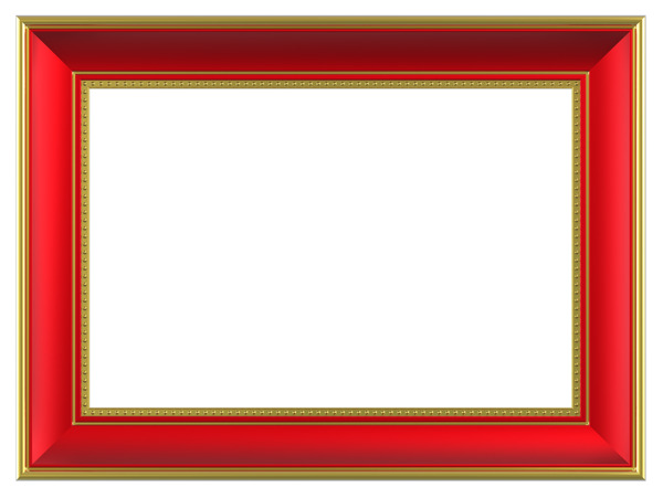金红色的矩形框孤立在白色背景