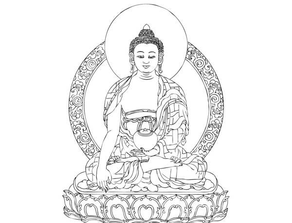 手绘敦煌佛教佛像菩萨图片