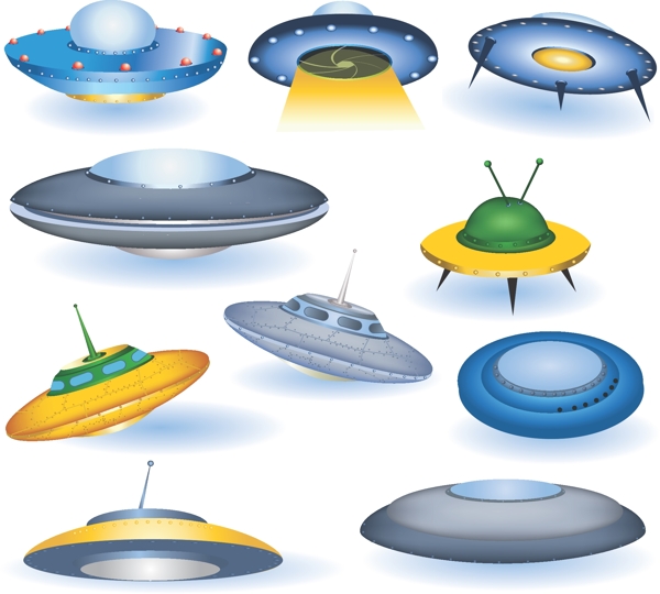 UFO飞碟设计矢量图AI
