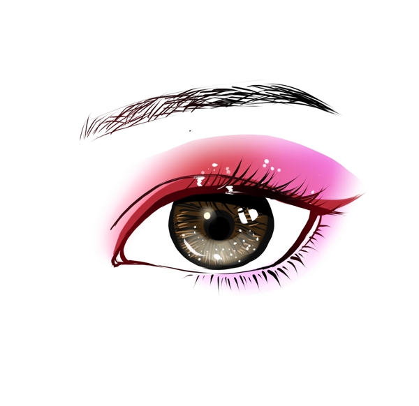 漂亮的粉色眼睛