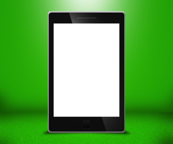 手机触摸屏的绿色背景