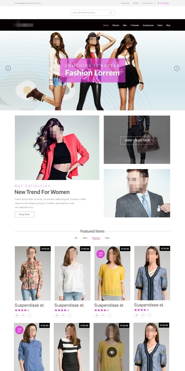 企业服装商城衣服网站设计