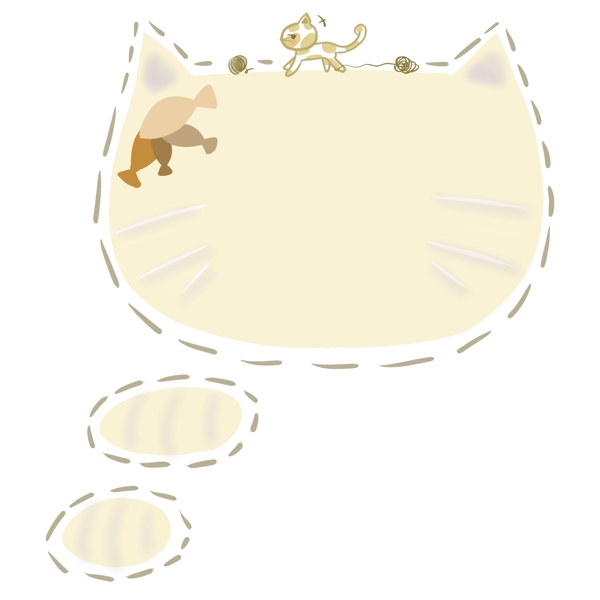 猫咪边框装饰插画