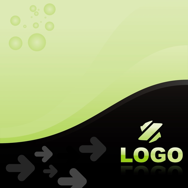 绿色公司Logo标志模板背景图案