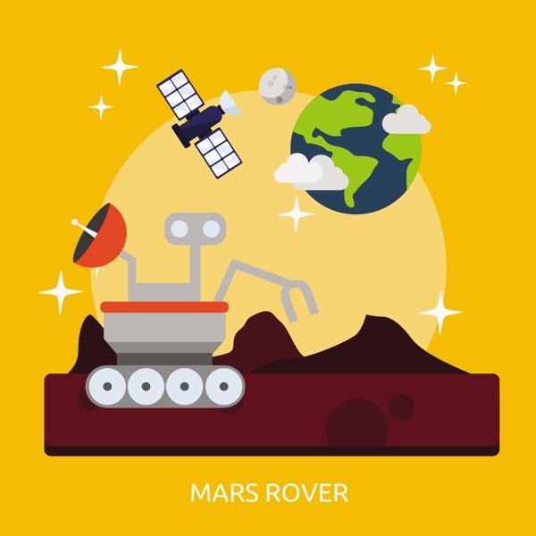 火星漫游车背景设计