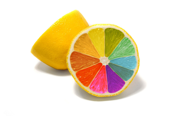 彩色柠檬图片