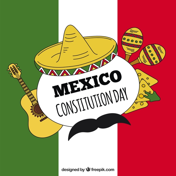 墨西哥国旗背景