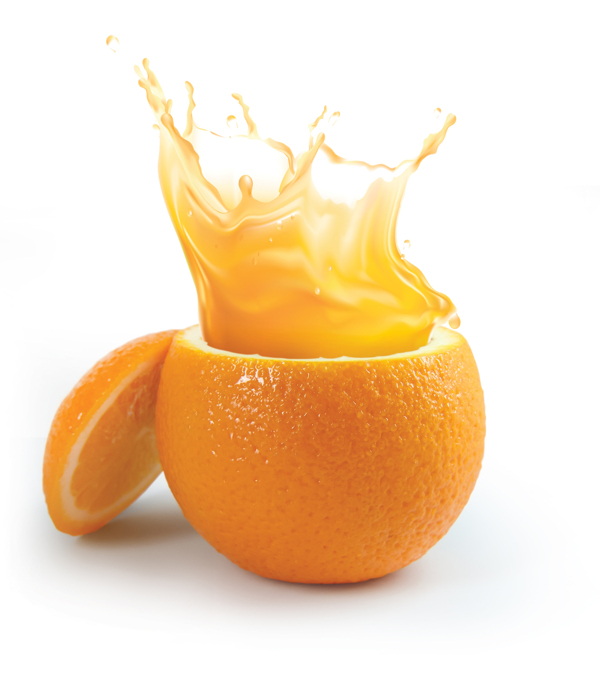 橙子和橙汁图片