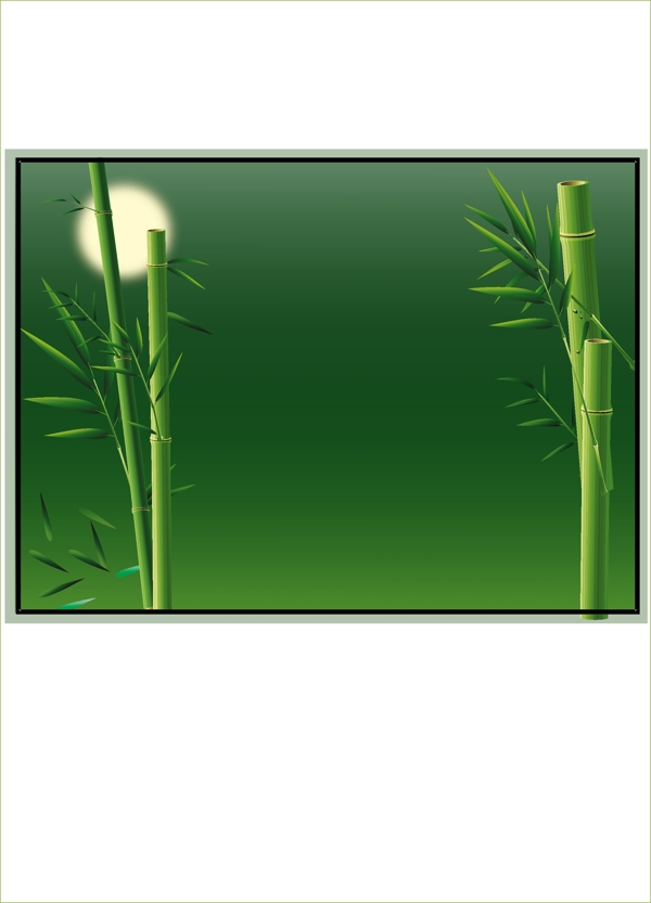 逼真的绿竹竹子