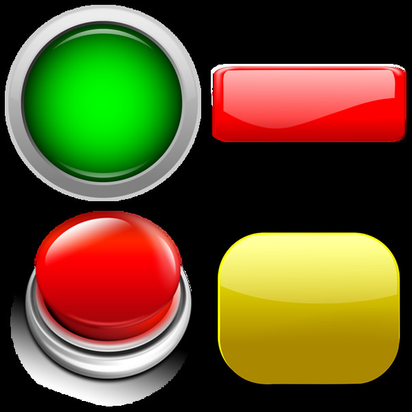 彩色按钮图标免抠png透明图层素材