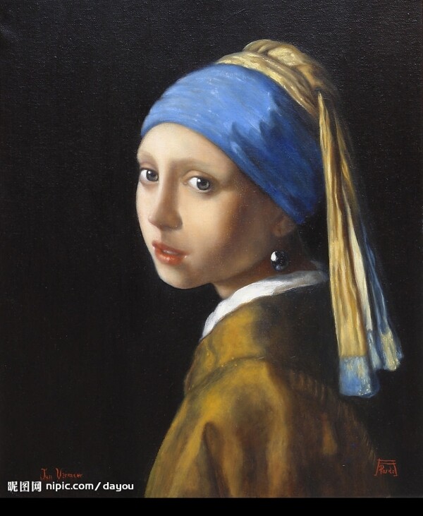 蓝头巾女人卢西恩183佛洛伊德油画图片