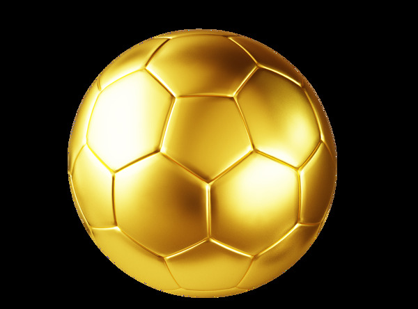 金色质感足球装饰素材