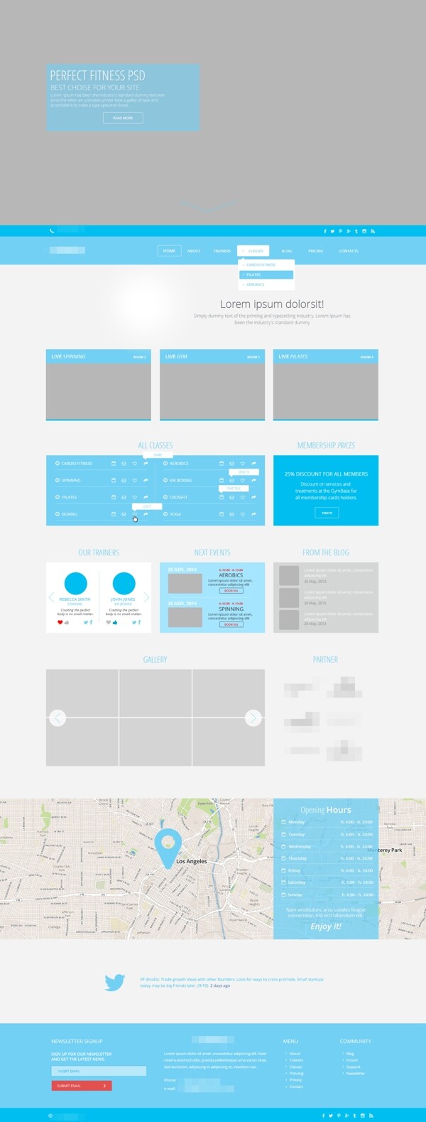 蓝色科技商务网站模板设计