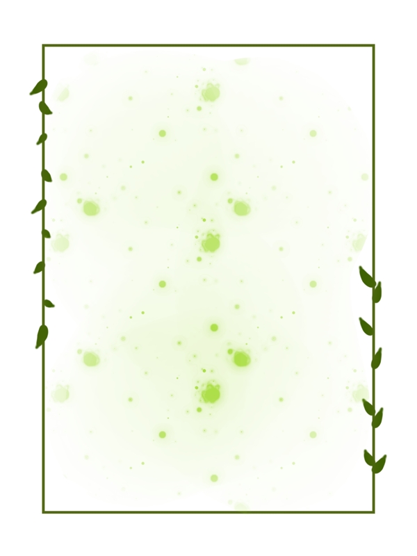植物花卉绿色手绘边框