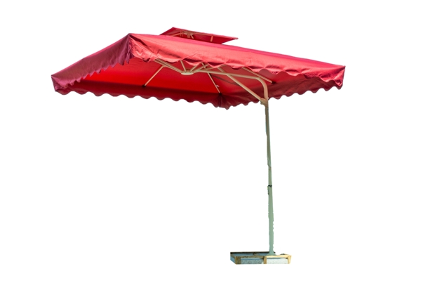 红色的遮阳伞简约