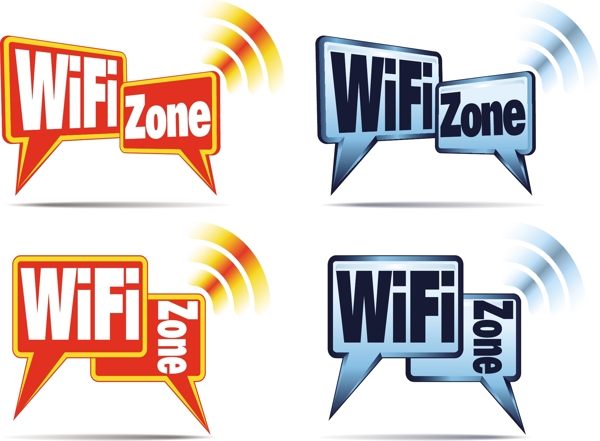 WiFi无线网络图标矢量素材