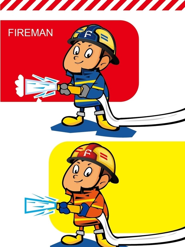 消防卡通人物图片