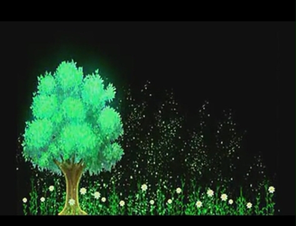 荧光树生长视频素材