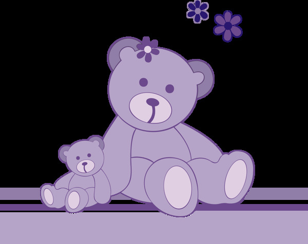紫色玩具熊