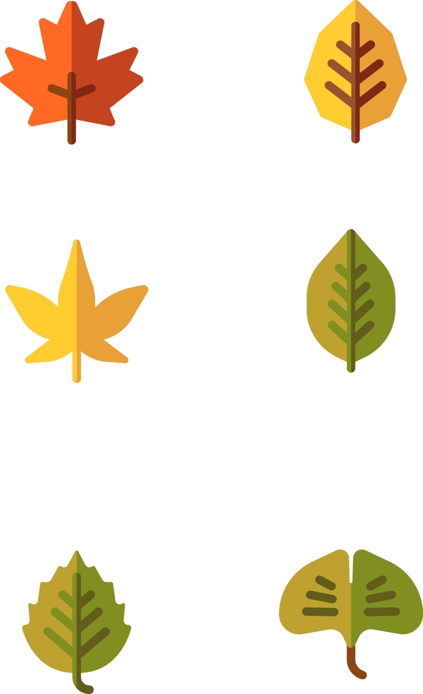 树木树叶免扣图标素材
