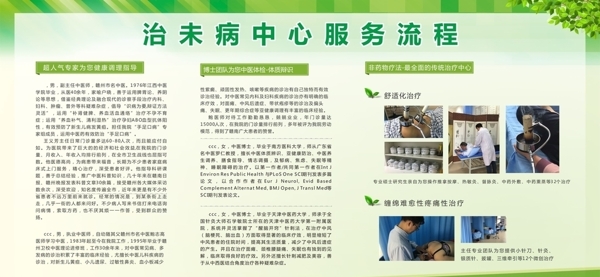 中医医院宣传栏治未病服务流程图片