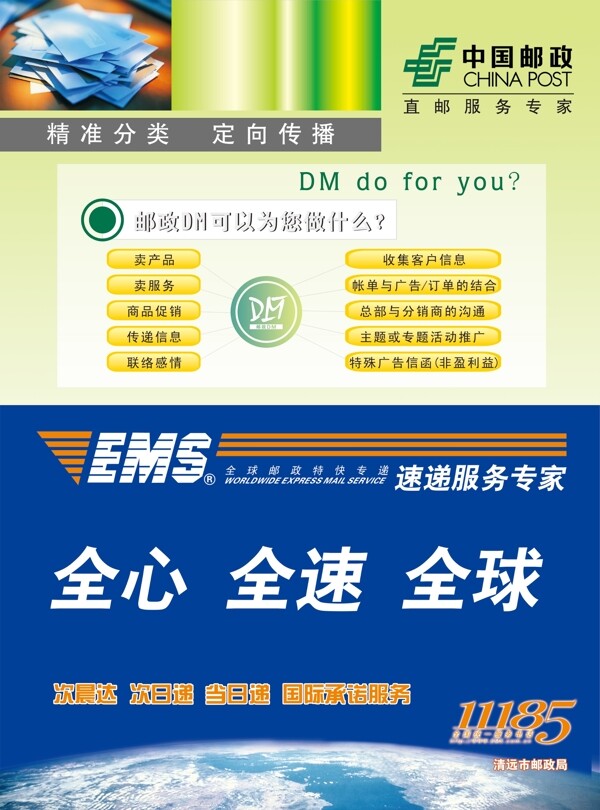 中国邮政EMS快递邮政DM