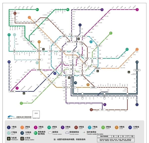 成都地铁路线图