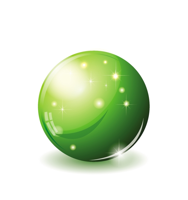 绿色玻璃球