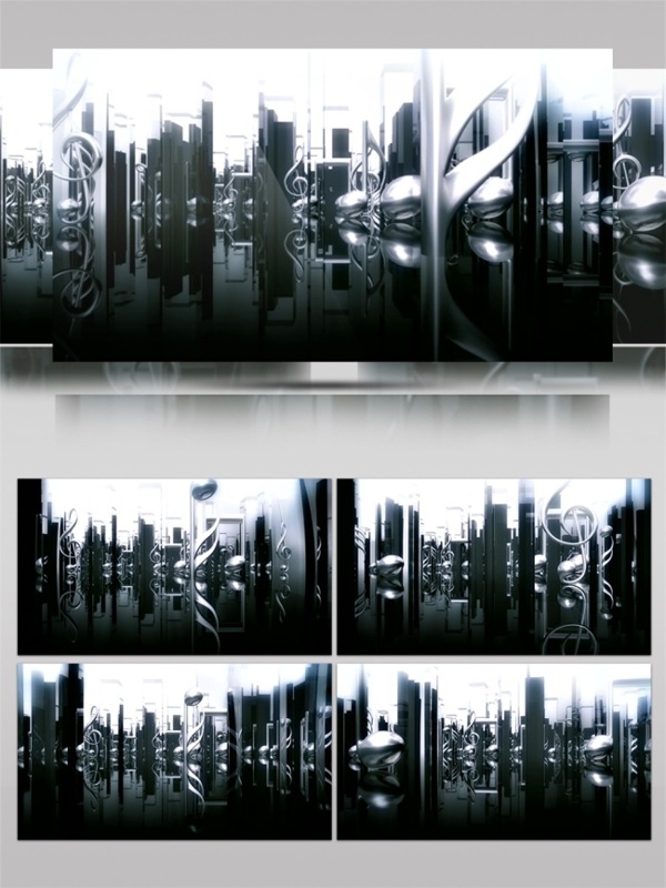 黑色城市模型高清视频素材