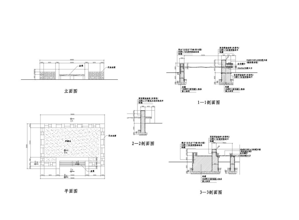 CAD施工图素材园凳图片