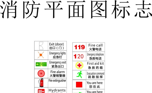 消防平面图标志图片