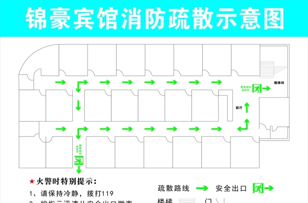 消防疏散示意图